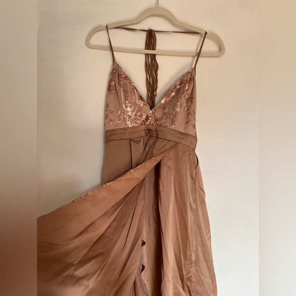 Showpo Prom Formal Sequin Long Dress- dusty rose, size S - Picture 11 of 14